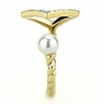 thumbnail image 4 of Gold Pearl Womens Ring Arrow Stainless Steel Anillo Perla Flecha Color Oro Para Mujer Acero Inoxidable, 4 of 5