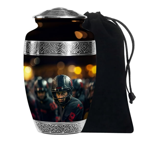 KARYLIZ Football Urns For Human Ashes Adult Female - Funeral Cremation Boxes For Human Ashes - Large Urns For Human Ashes Adult Female - Urns For Ashes For Women - Burial Urns