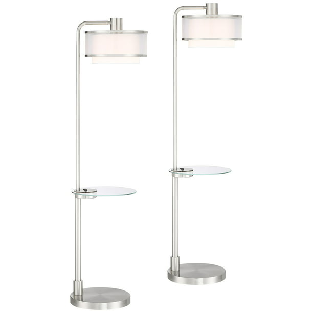 Possini Euro Design Modern Floor Lamps, Floor Lamp With Tray And Usb Port