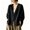 Black women long sleeve blazer a1, variant on Casual Long Sleeve V Neck Open Front Blazer, Women Loose Fit Fall Basic Shirt, Soft Lightweight Layering Top for Home Office, Navy L