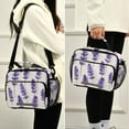 thumbnail image 5 of FORMRS Student Insulated Lunch Bag with Shoulder Strap Reusable Cooler Box for School, Lavender Pattern, 5 of 9
