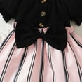thumbnail image 4 of WIBACKER 3M-24M Toddler Infant Baby Girl Summer Dress Striped Below The Knee Dresses with Headband for Girls, 4 of 9