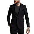 thumbnail image 2 of Levmjia Men's Single-Breasted Blazer One-Button Suit Jacket Wedding Party Blazer Notch Lapel Sport Coat Business Casual Jacket Solid Color Formal Wear Sizes S to 3XL, 2 of 3