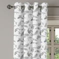 thumbnail image 2 of Ambesonne Fish Grommet Curtain, Sketch Underwater Theme, 50" x 108", Black White Grey, 2 of 6