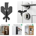 thumbnail image 4 of Keyza Travel Door Lock, Keyza Door Lock, Adjustable Portable Door Stopper Lock Stainless Steel, Portable Door Locks for Travel, Anti-Theft for Safety Privacy Hotel Home (black 1p), 4 of 9