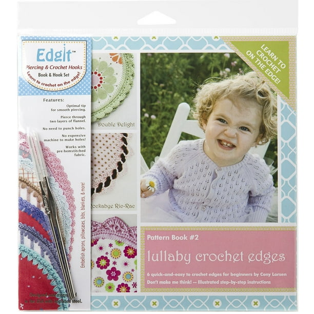 Ammees Babies Edgit Piercing Crochet Crochet & Livre Set-Lullaby Crochet Bords