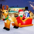 thumbnail image 1 of Papá Noel inflable navideño MICOCAH en trineo de 2 m con muñeco de nieve, 1 of 8