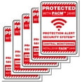 thumbnail image 1 of Autocollant de Signalisation de Surveillance 5 Pcs 10 X 7 Po Autocollants d'Avertissement Imperméables Protection contre les Marques d'Avertissement Autocollants d'Alerte en PVC pour Panneaux de Sécurité Autocollant Adhésif pour Lieu de Travail, 1 of 9