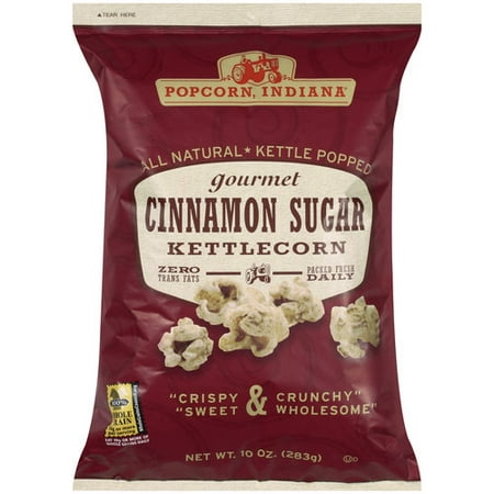 Popcorn, Indiana Gourmet Cinnamon Sugar Kettlecorn Popcorn, 10 Oz.