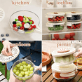 thumbnail image 4 of Cuenco para lavar frutas y verduras, diseño desmontable, cuenco para escurrir, colador con asas plegables, 2 piezas, A, 4 of 7