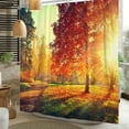 thumbnail image 3 of SUNOLIFE Fall Landscape Shower Curtain Autumn Forest Waterproof Fabric Bathroom Curtain 60x72 in, 3 of 4