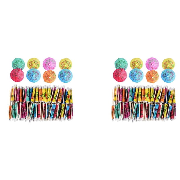 Paraguas de CóCtel de 288 Piezas para Bebida Y Comida, Palillos de Dientes Decorativos para Fiesta, Hotel, Restaurante