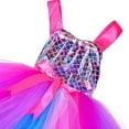 thumbnail image 4 of Girls Mermaid Tutu Dress Birthday Party Princess Tulle Dress Kids Halloween Costume Outfits with Headband, 4 of 7