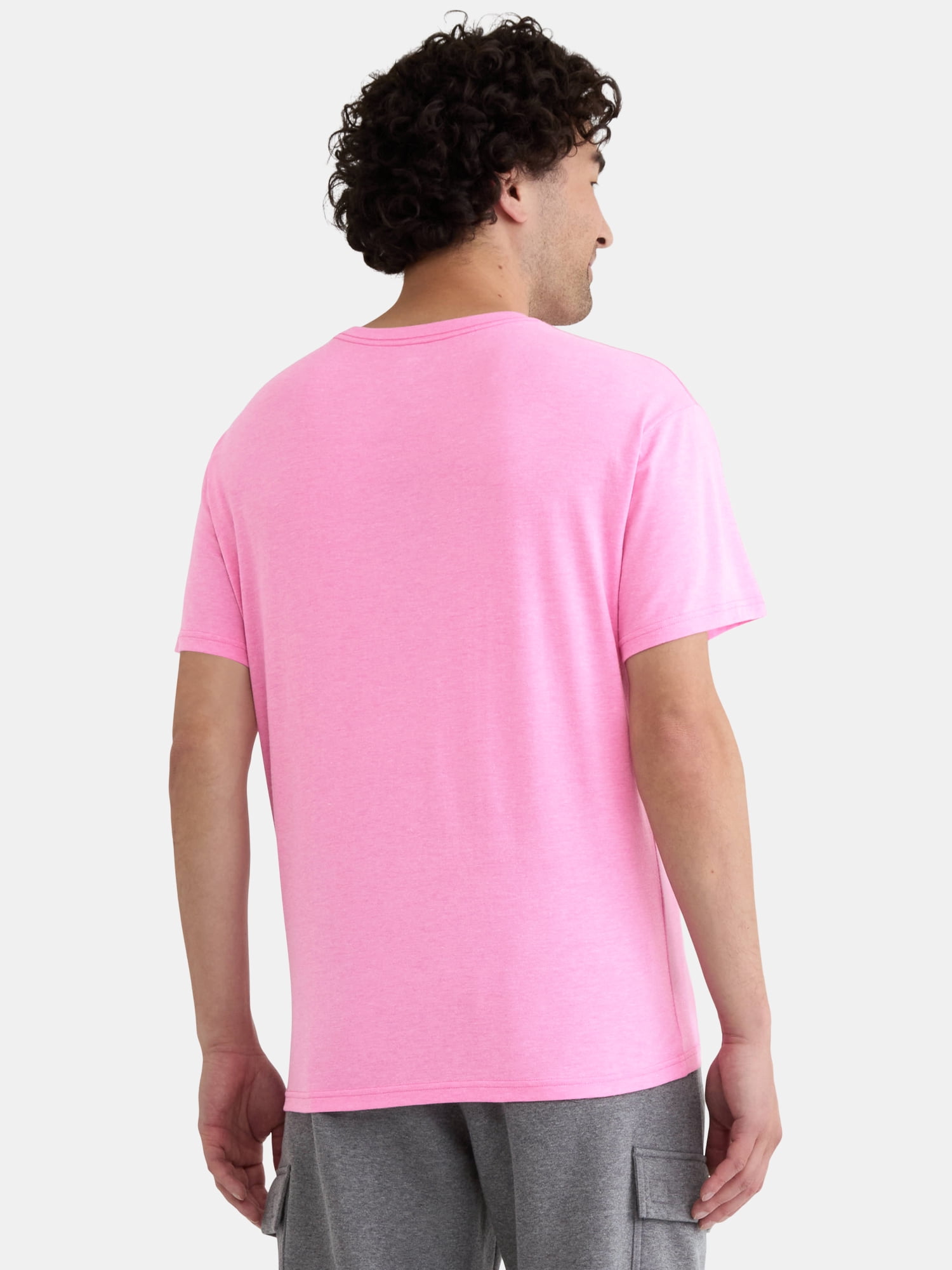 Athletic Works Men's Solid Tri Blend Tee with Short Sleeves, Sizes XS-4XLT
