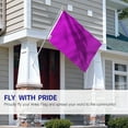 thumbnail image 2 of Anley Pack of 2 Fly Breeze 3x5 Foot Solid Purple Flag - Plain Purple Flags Polyester with Brass Grommets, 2 of 6