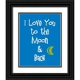 thumbnail image 1 of Robinson, Tamara 26x32 Black Ornate Wood Framed with Double Matting Museum Art Print Titled - I Love You to the Moon and Back, 1 of 4