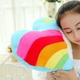 thumbnail image 4 of 17.7"X13.7"Heart Pillow Stuffed Rainbow Heart Shaped Throw Pillow Plush Toy Valentine Christmas Decorations Throw Pillows Heart Shaped Cushion Toys 1 PC, 4 of 8