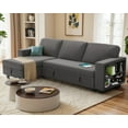 Homall 80" Sleeper Sofa Couch with Pull Out Bed with Storable Armrest