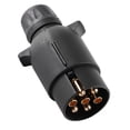 thumbnail image 4 of Trailer Plug Trailer Adapter Trailer Plug Connector Electric Trailer Plug 12V 7 Pin Electric Trailer Plug N Type Plastic 7 Pole Wiring Connector Adapter Black, 4 of 8