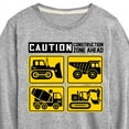 thumbnail image 3 of Instant Message - Transportation - Caution Construction Zone - Toddler & Youth Long Sleeve Graphic T-Shirt, 3 of 6