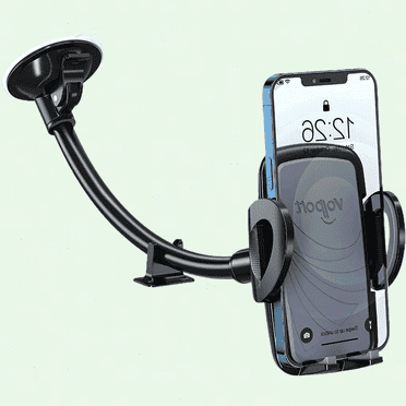 Windshield Car Phone Mount, Flexible Gooseneck Cell Phone Holder for Car Window, 360 Degree Rotation, Long Arm Windscreen Suction Cup Cradle, Anti-Shake for iPhone, Samsung Galaxy