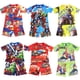thumbnail image 2 of 2023 nuevos conjuntos de McQueen para niños, ropa de manga corta para niños, 2 uds., pijamas de verano para niños, trajes de Spiderman Avengers Cartoon 3-8YM(5T) Gao Jinjia LED, 2 of 2