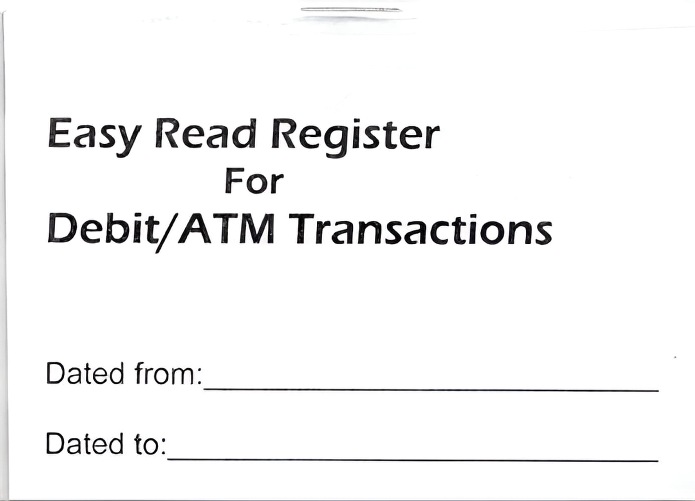 5 Debit ATM Mini Checkbook Registers