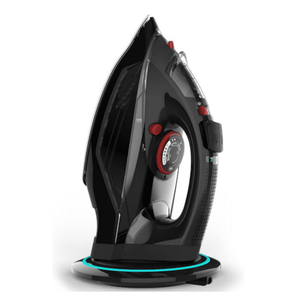 Cordless Iron for Clothes, 1500W Steam Iron with Non-Stick Ceramic Soleplate, Auto Shut Off, Self-Clean, Burst of Steam, Anti-calc, 3 Temperature Settings, 11.84oz Water Tank, Black