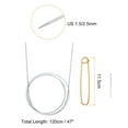 thumbnail image 2 of Uxcell Circular Knitting Needles Needles Stainless Steel 1 Set Gold US 1.5/2.5mm x 14 inch (120cm), 2 of 6