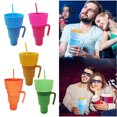 thumbnail image 4 of Ounissouiy ABS Snack And Sip con facilidad usando la innovadora taza de paja con mango de palomitas de maíz taza de bebidas taza de palomitas de Barra de herramientas Azul (color sólido) 901-1000ml, 4 of 6