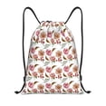 thumbnail image 1 of Saiise Rose Flowers Pattern Sports Drawstring Backpack - String Swim Gym Bag with Wet Proof Pocket for Women&Men-Medium, 1 of 6