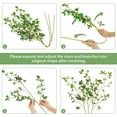 thumbnail image 3 of 4Pcs Artificial Plant Green Branches Fake Ficus Stems Faux Eucalyptus Twig Leaf for Home Office Shop Garden Party Banquet Wedding Vase Filler Decoration 27.6'' (Green) A, 3 of 5