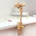 Adjustable Embroidery Hoop Holder with Clamp, Wooden Stitch Stand