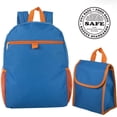 thumbnail image 6 of Trailmaker, Backpack with Lunch Bag for Elementary School, Middle School Backpack Set for Kids - Blue & Orange, 6 of 9