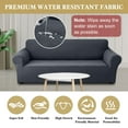 thumbnail image 6 of Sanmadrola Couch Cover Water Resistant Stretch Sofa Slipcover Jacquard Furniture Protector for Kids Pets Dog Cat, Dark Gray, Chair, 6 of 10
