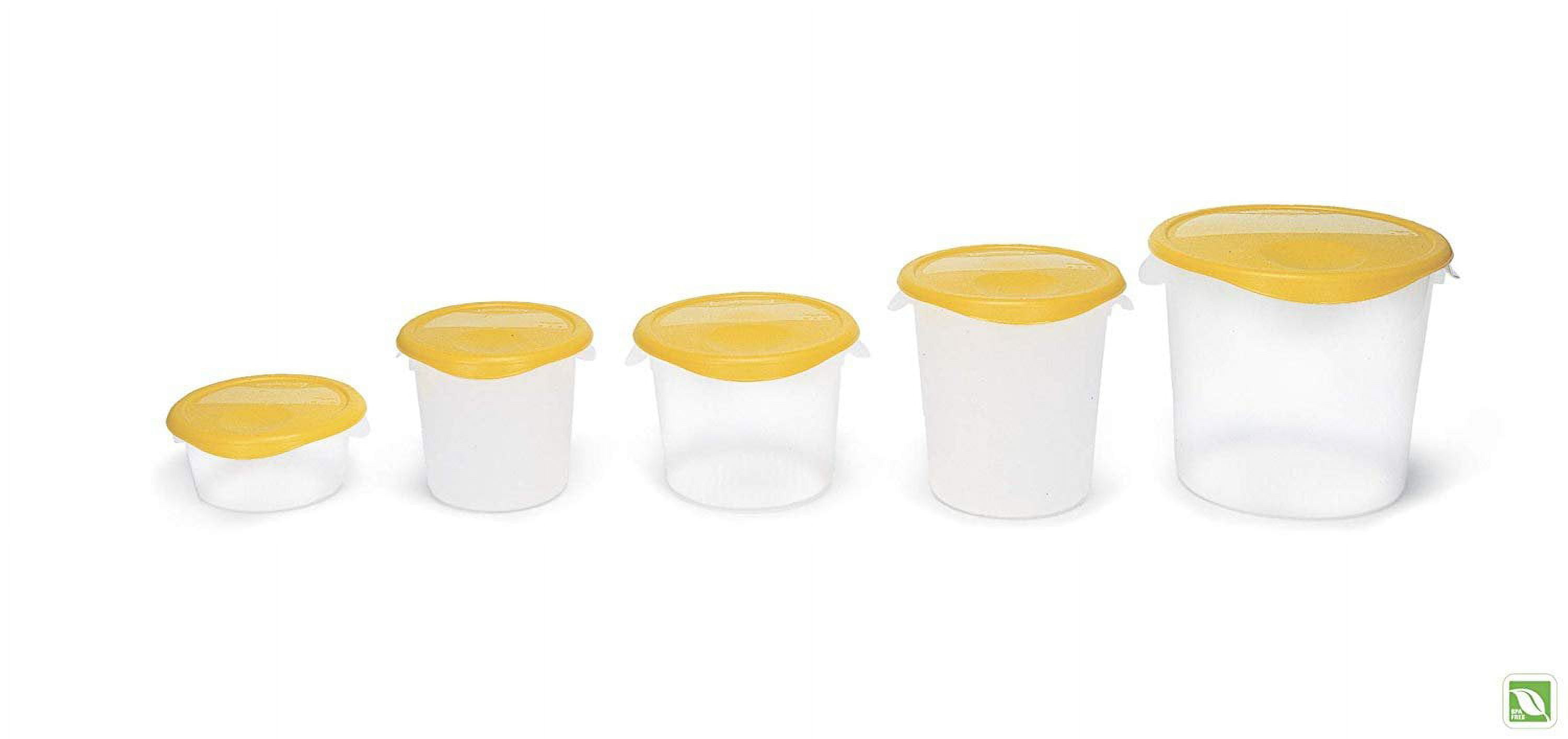 Rubbermaid Food Storage Container: Polyethylene & Polypropylene, Round - 7.8 OAH, 8-1/2 Overall Dia | Part #FG572100WHT