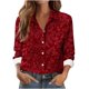 thumbnail image 3 of TaTaai Women Printed Casual Button Down Shirt Long Sleeve Collared Blouse Ladies Spring Autumn Daily Street Wear Soft Breathable Machine Washable No Fading Stylish Top Gift, 3 of 6