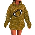 thumbnail image 1 of Mode Femme à Capuche Imprimé Manches Longues Chandail à Cordon Confortable Décontracté Mode Urbaine Tops, 1 of 5
