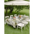 thumbnail image 4 of Outdoor Tablecloths with Umbrella Hole & Zipper, Tropical Leaf 60 x102 Inch Rectangle Tablecloths, Palm Leaves Plants Vintage Spring Green Waterproof Table Cloth, Patio/Pool/Picnic Table Covers, 4 of 8