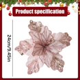 thumbnail image 3 of Gnoradne Christmas Velvet Magnolia Flowers,Artificial Glitter Magnolia Flower Ornaments,Large Christmas Realistic Realistic Faux Magnolia Floral Decorations for Xmas Tree Holiday Party Home Decor, 3 of 5