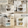 thumbnail image 2 of 5 Pack Stackable Plastic Storage Basket Closet Organizer Bin Foldable Clothes Organizer Storage Drawer Shelf Container for Living room Bathroom Kitchen Office (2L+3S), 2 of 11