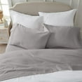 thumbnail image 4 of Market & Place Chalet Solid Cotton Flannel Sheet Set, Full, Dark Grey, 4-Piece, 4 of 6
