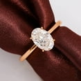 thumbnail image 3 of Cora Jewellery 3.75CT Oval Moissanite Solitaire Engagement Ring For Women, 14K Rose Gold, 3 of 7