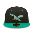thumbnail image 2 of Men's New Era  Black/ Philadelphia Eagles Flipside 2Tone 59FIFTY Fitted Hat, 2 of 6