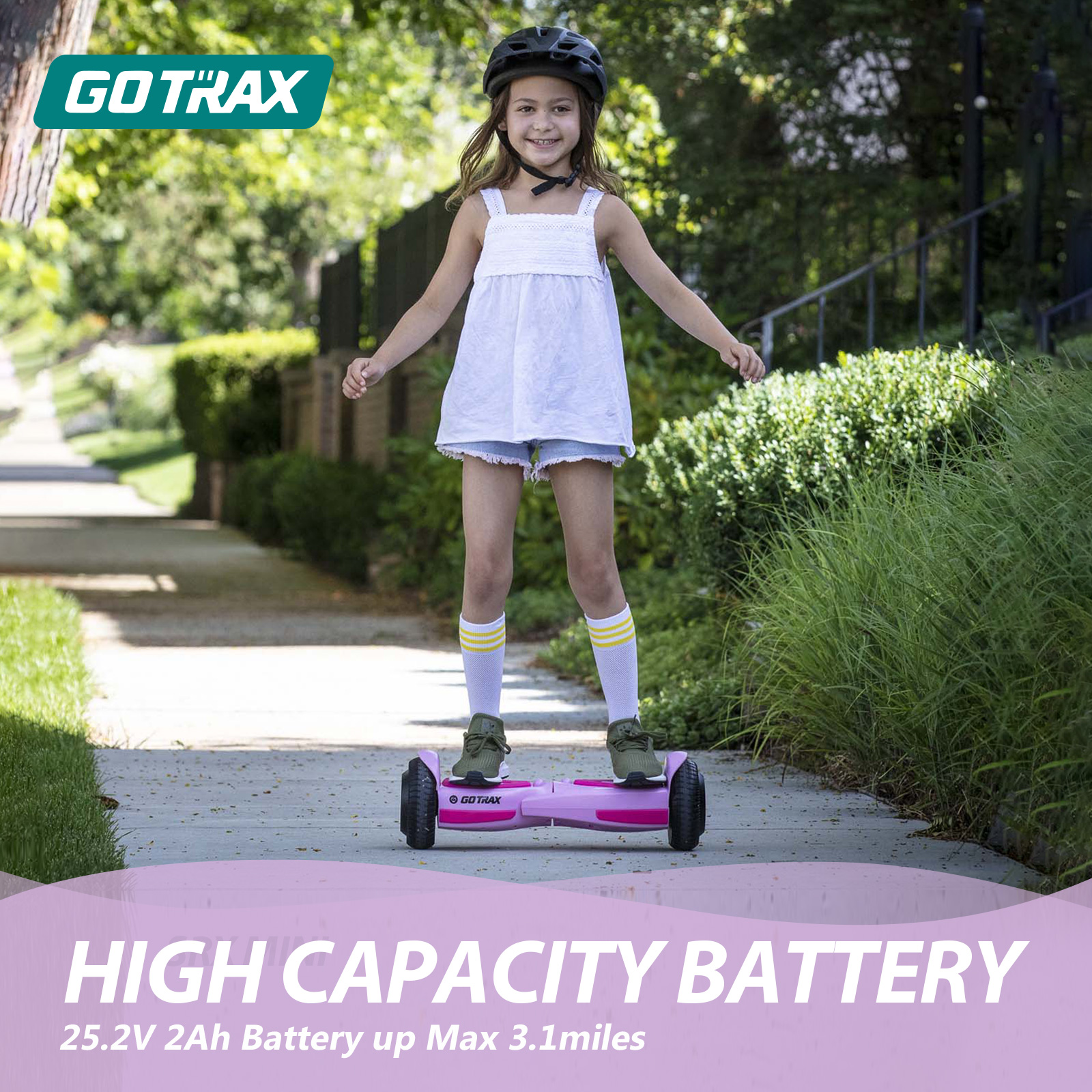 GOTRAX SRX Mini Hoverboard for Kids 6-12, 6.5" Wheels 150W Motor up to 5 mph Hover Boards Black - image 5 of 12