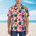 thumbnail image 2 of Fuzoiu Snails Print Hawaiian Shirt for Men, Summer Beach Casual Short Sleeve Button Down Shirts, Men’s Beach Summer Shirts with Pocket,3X-Large, 2 of 7