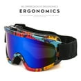 thumbnail image 4 of Lunettes de Ski Colorées, Grand Cadre Coupe-Vent Sable Éblouissant Polarisé Double Couche Anti-Buée pour la Randonnée et le Ski, pour l'Extérieur, 4 of 6