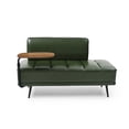 thumbnail image 2 of 55"Inch Width Modern End of Bed Bench Faux Leather Upholstered with Side Table, 360-Degree Swivel Tray Couch,Entryway Ottoman,Window Bench with Metal Legs for Bedroom, Living Room (Green), 2 of 7