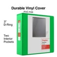 thumbnail image 2 of MyOfficeInnovations Standard 3-Inch D-Ring Binder Green (26354) 110080, 2 of 8