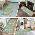 thumbnail image 5 of Runner Rug 2 x 6 Ft, Sage Green Botanical Washable Non-Slip Floor Mat for Kitchen Hallway/Entryway, Farmhouse Country Leaves Plant Long Kitchen Runner Area Rugs for Living Room, Low-Profile, 5 of 7